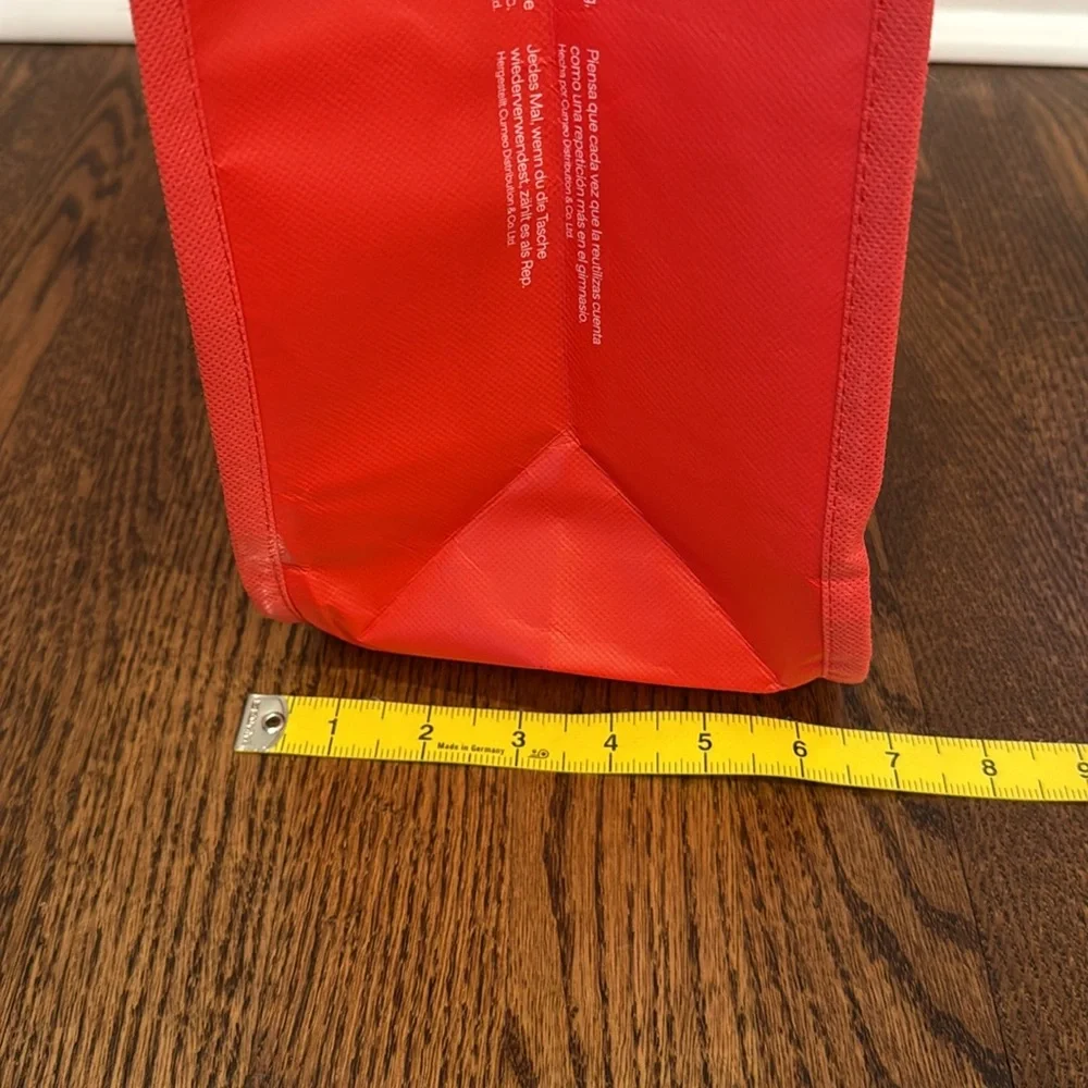 Lululemon Bubble Font Red Orange White Large Reusable Shopping Tote Bag 2025 - Picture 9 of 9